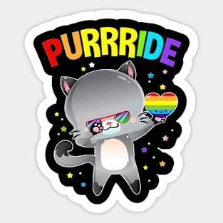 Purrride Pride LGBT Sticker